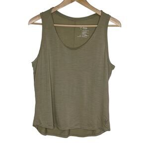 Ibex Merino Wool Tank Top Next To Skin Natural Women Large Brown Base Layer FLAW